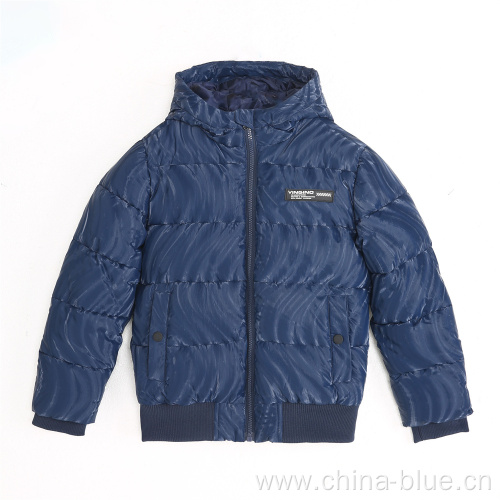 Fake down padding warm winter boys jacket